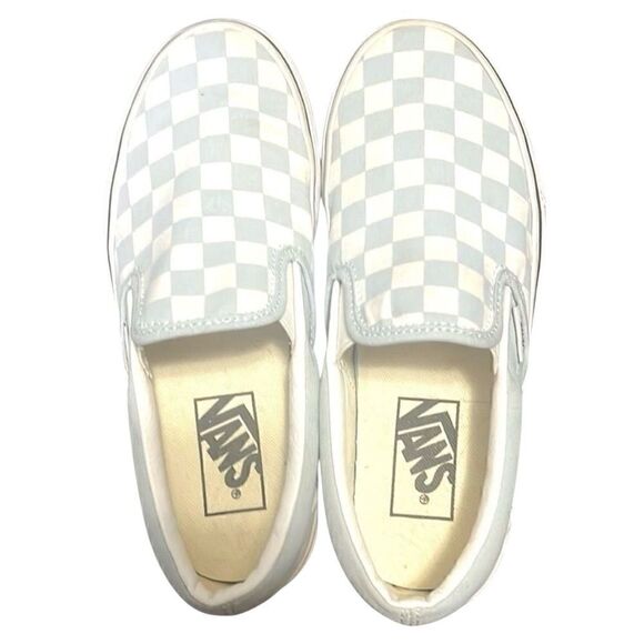 Vans Other - Vans Slip On Checkered Light Blue Size 5Y